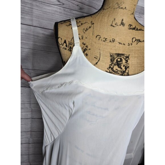Vintage White Semi Sheer Ethereal Long Night Gown House Dress - Picture 10 of 13